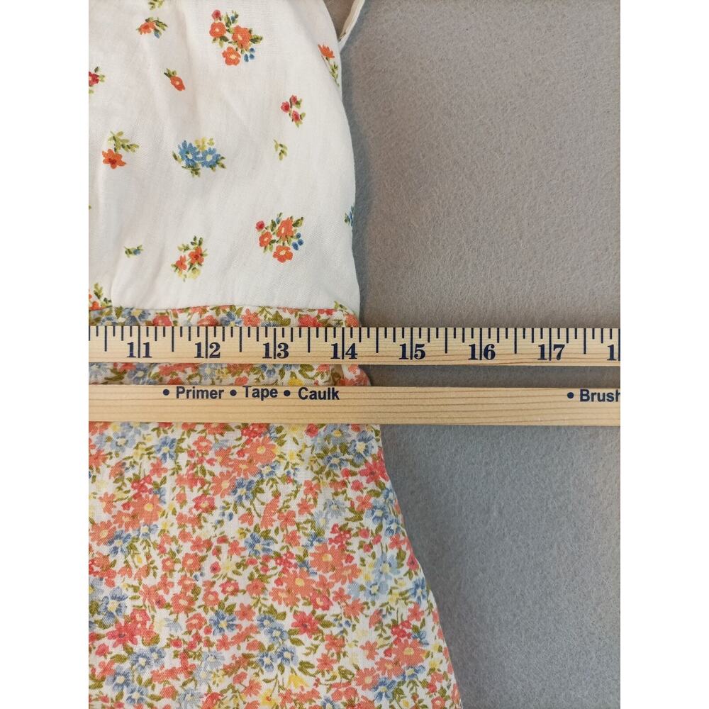 American Eagle White Orange Floral High Neck Mini Dress Size S - Picture 10 of 11
